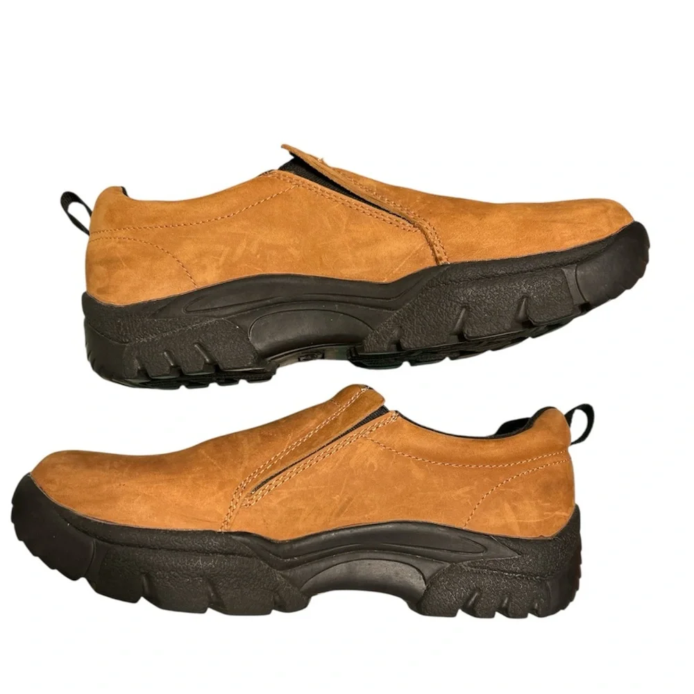 Roper Performance Men’s Leather Slip On Brown Casual Shoes Size 12